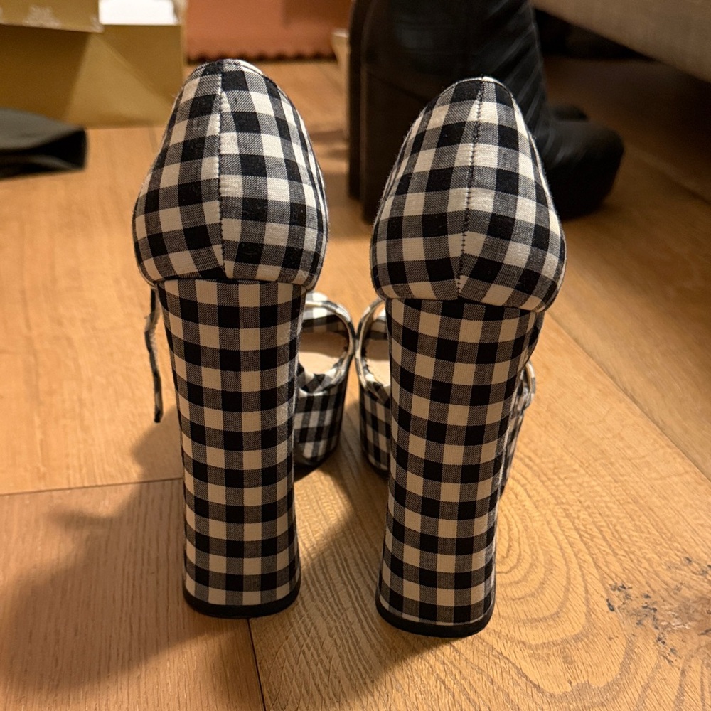 Steve Madden Gingham Platform Heels - image 3